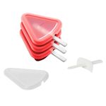 Tovolo Silicone Popsicle Molds with Sticks (4-Pack, Watermelon) - Reusable Ice Pop Molds for Homemade Flavored Ice Pops & Frozen Snacks - Stackable Popsicle Maker with Lid, Dishwasher Safe & BPA-Free