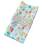 AHC Baby Diaper Changing and Massage Pad with Safety Belt (Bird) | Diaper Changing Mats for Baby | New Born Baby Products | Soft Foam Diaper Changing Mat for Babies | Diaper Changing Waterproof Mat