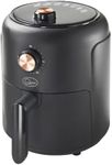 Quest 33870 2.3L Small Air Fryer/Manual Dial Controls/Non-Stick Detachable Food Basket / 60 Minute Timer/Cool Touch/Auto-Shut Off & Overheat Protection / 1000W