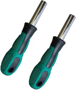 PANSHIYON Bit Driver Handle,2 Pieces 1/4 inch Screwdriver Handle,6.35mm Mini Short Strong Magnetic Bit Holder Extension for Bits
