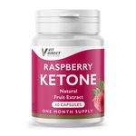 Vit Direct - Raspberry Ketone Capsules - Weight Loss Supplements - 60 Capsules - One Month Supply - Natural Fruit Extracts - Boost Metabolism - Increase Energy - Suppress Appetite