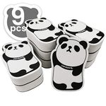 Pandaonly 9 Packs Whiteboard Rubber Mini,Panda Animal Shaped Magnetic Whiteboard Eraser,Chalkboard Eraser for Classroom Home Office School