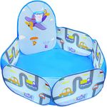 MAIKEHIGH Ball Pit for Baby, Folding Play Tent Portable Pop Up Ball Pool with Basketball Hoop, Toy for Kids, Toddler, Playhouse, Indoor, Outdoor (Balls Not Included)