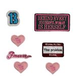 testlili 7pcs Embroidery Applique Patches - Iron On Stickers for DIY T-Shirt, Clothing, Mask, Jeans, Backpack, Hats, Pillow