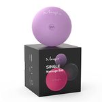 Maxgia 3" Single Massage Ball, 5 Speeds Massager Yoga Roller Ball for Back, Neck, Foot,Trigger Point Physical Therapy, Plantar Fascia, Myofascial Release, Pain Relief, Muscle Recovery, Purple