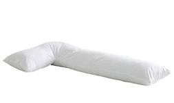 Textile Wise Orthopaedic L-Shaped Pillow Extra Cushioning Support For Head, Neck & Back Hollow Fibre Filling Pregnancy Maternity Body Pillow - Side Sleeper Pillow (L Shaped White Pillow Only)