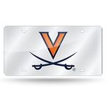 Rico, Inc. Virginia Cavaliers UVA Laser Tag License Plate Premium Mirrored Acrylic Inlaid University of