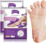 IDUCEN Foot Mask 2 Pack, Foot Peel Mask Callus Remover, Exfoliating Peeling Calluses Dead Skin, Callus Remover Foot Mask, Baby Soft Smooth Touch Feet-Men Women Exfoliating Foot Mask (Lavender)