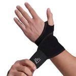 Adjustable Wrist Support for Pain Relief (2 Pack-Black) | Carpal Tunnel Wrist Brace | Relieve Wrist Injuries, Arthritis, Sprains, and Tendonitis | Wrist Support Brace for Strength Training | Suitable for Men & Women, Right & Left Wrist