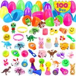 100Pcs Prefilled Easter Eggs with Toys Inside Premium for Easter Eggs Hunt Easter Basket Stuffers