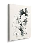 IGMA Couple Almery Lobel-Riche Fine Art | Lovers Painting Couple Sensual Art Print Romantic Wall Decor Erotic Watercolor Print, Couple Bedroom Wall Decor, Above bed Art 16x24inch unframed