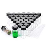 20ml Clear Small Glass Vials 30pcs with Screw Caps(30pcs)