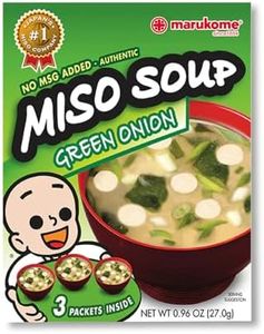 Marukome Miso Inst Green Onion (3-Count), 0.96-Ounce Packages (Pack of 12)