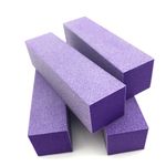 Tachibelle 10 pcs Premium Made in Korea Purple Buffer White 100/180 Grit Premium 4-Way Nail File Buffing Block