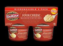 Idahoan Four Cheese Mashed Potatoes - Gluten-Free, Real Idaho Potatoes - 4 Cups (1.5-Ounces Each) (2 Pack)