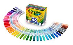 Crayola Ultra Clean Washable Broad Line Markers, 40 Classic Colors, Gift for Kids & Toddlers