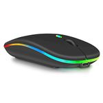 UrbanX 2.4GHz & Bluetooth Mouse, Rechargeable Wireless Mouse for Samsung Galaxy Tab S7 Bluetooth Wireless Mouse for Laptop/PC/Mac/Computer/Tablet/Android RGB LED