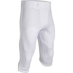 CHAMPRO Men's Touchback Football Practice Pants, Pads/Belt Not Included White