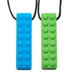 Tilcare Chew Chew Sensory Necklace – Best for Kids or Adults That Like Biting or Have Autism – Perfectly Textured Silicone Chewy Toys - Chewing Pendant for Boys & Girls - Chew Necklaces