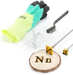 AIMOADO 1" Letter N Branding Irons, Steak Branding Irons Personalized for Hats Wood (Alphabet N and n)