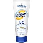 Coppertone Sport Sunscreen Lotion SPF 50, Zinc Oxide Mineral Sunscreen, Water Resistant Body Sunscreen SPF 50, 5 Fl Oz Tube