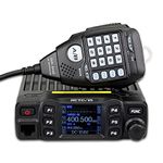 Retevis RT95 Ham Radio Transceiver,Dual Band Transceiver,Rotatable LCD Dual Display, 200 Channels, 5W/ 15W/ 25W, CTCSS/DCS,Mini Mobile Transceivers with DTMF Microphone