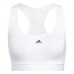 adidas Women's Training Medium Support Good Level Bra Padded, White, X-Large DD