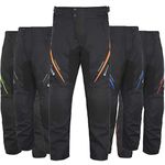 All Season Motorcycle Pants Men Motocross Offroad Overpants Touring Adventure Dual Enduro Waterproof CE Armor (Orange, Waist 30"-32" Inseam 34")