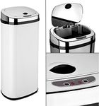 Dihl Kitchen Bin with Motion Sensor Lid, Automatic with Manual Override, Battery Operated, Hygienic Waste Disposal, 30 Litre, White