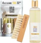 Gold Standard Premium Shoe Cleaning Kit - 4 Oz Cleans 100 Pairs - Shoe Cleaner Solution with Hog Hair Brush - Sneaker Cleaning Kit for Tennis, Leather, Canvas Shoes – White Shoe Cleaner Sneakers Kit