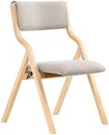 SoBuy FST40-HG, Wooden Padded Folding Chair, Dining Chair, Office Chair, Desk Chair, Grey