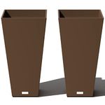 Veradek V-Resin Taper Tall Planter (26 inch - 2 Pack, Espresso)