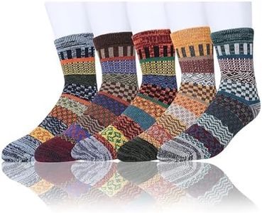 Benefeet Sox Mens Funny Crazy Socks Boys Cool Novelty Fun Crew Socks Food Animal Patterned Design Basketball Socks, 5 Pack-vintage Pattern3