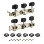 PATIKIL Guitar Tuners Machine Heads 3+3 Set Tuning Keys String Pegs for Classical Guitar (Black Button)