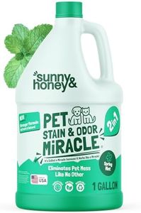 Sunny & Honey Pet Stain and Odor Remover - Enzyme Cleaner - Pet Odor Eliminator - Carpet Stain Remover - Odor Neutralizer - Carpet Cleaner for Pets - Professional Carpet Cleaner Solution - 1 Gallon