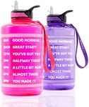 Water Bottle - ChillXX 2L Water Bottle (Pink 2200mL) - Drink Bottle - Motivational Water Bottle with Time Markings - 2 Litre Water Bottle with Straw - Sports Water Bottles & Accessories