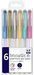 Anker International Stationary "Pearl/Met" Gel Pen (Pack of 6)