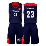 Custom Basketball Jersey and Shorts for Kid Adult Personalized Basketball Jerseys Customize with Your Name Number Team Logo