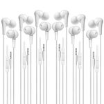 Wired Earbuds with Microphone 6 Pack, in-Ear Headphones with Heavy Bass Stereo, High Definition, Remote Control Headsets, Noise Blocking Earphones Ear Buds Compatible with All 3.5mm Jack Devices