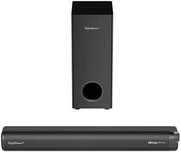 Digitalbasics 2.1CH Dolby Atmos Soundbar with Subwoofer, 120W Clear Dialogue 5.3 Bluetooth Speaker 70W Subwoofer, Deep Bass Home Theater Surround Sound System for TV, Multiple Connection Easy Setup