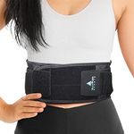 Lightweight Back Brace for Men & Women Under Uniform, Dual Medical 3D Lumbar Pads for Lower Back Pain Relief, Breathable Mesh with Adjustable Stapes for Back Stress - XL/XXL