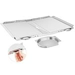 Grill Grease Tray with Catch Pan, Copiu 24"-30" Adjustable Grill Replacement Parts Stainless Steel Outdoor BBQ Drip Pan for Dyna Glo, Nexgrill, Expert Grill, Kenmore, BHG, Backyard, Uniflame and More