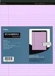 Cambridge Limited Perforated Writing Pad, 8.5 X 11 Inches, Wide Ruled, 50 Sheets, Orchid, 3/Pack (59810) Orchid