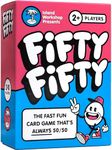 The Island Workshop Fifty Fifty: Fun & Fascinating Trivia Card Game Full of Educational Facts. Simple 2 Player Travel Games for Adults, Teens & Kids (8+). Perfect Stocking Filler for Him or Her From