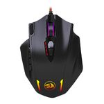 Redragon M908 12400 DPI Impact MMO Gaming Mouse w/ 18 Programmable Buttons, Weight Tuning Cartridge, 12 Side Buttons