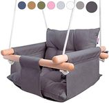 CaTeam - Canvas Baby Swing, Wooden 