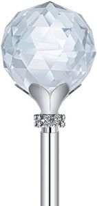 BuLuBuLu Crystal Scepter Women's Day Gifts Fairy Princess Wand Queen Scepter Fancy Magic Wands for Kids(White)