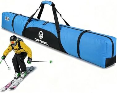 TVDARMO Ski Bag Full Padded for Air Travel, Single Ski Waterproof and Durable up to 170cm Perfect for Skiing, Travel, Storage and Transport