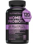 Probiotics for Women - 40 Billion CFUs Per Capsule - 80 Billion CFUs Per Serving - Formulated With 4 Strains Of Probiotics To Support Gut Health, Bloating Relief & Digestion - 120 Capsules