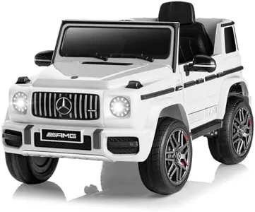 FanttikRide 12V 10Ah Plus Size Licensed Mercedes-Benz G63 Ride on Car for Kids Ages 3-7, Electric Vehicle Ride on Toys w/Parent Remote, Wireless Music, Suspension System - AMG G63 Max, White